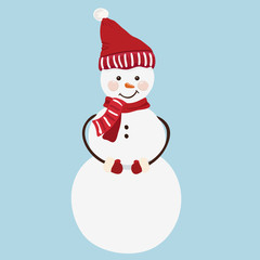 Christmas Greeting Card with snowman