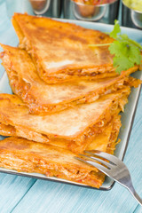 Chicken Quesadillas - Mexican quesadillas with shredded chicken