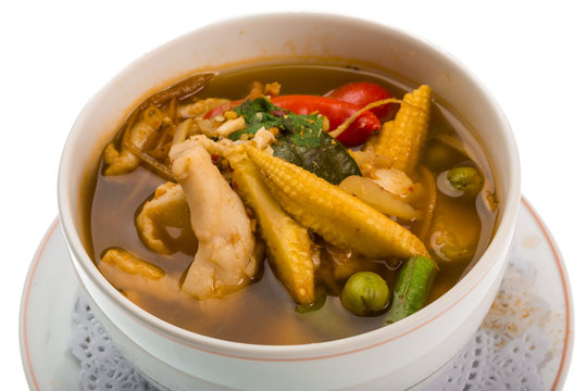 Spicy Thai Chicken and Corn Soup
