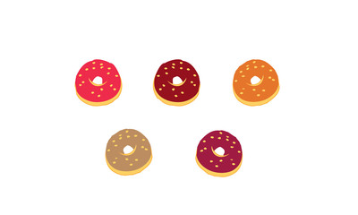 Fototapeta premium Vecteur donuts
