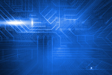 Obraz premium Futuristic blue circuit board