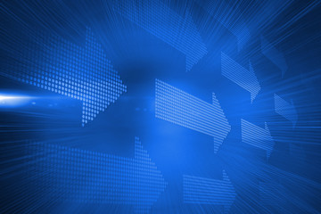 Futuristic blue arrows
