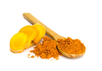 Tumeric and tumeric  powder.