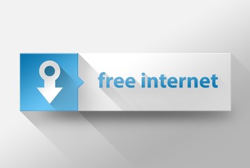 3d Free internet wifi hot spot flat design, illustration