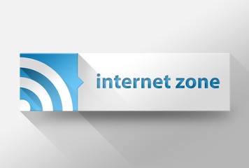 3d Internet zone flat design, illustration