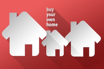 Buy your own home real estate concept 3d illustration