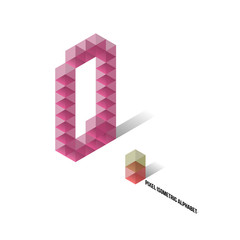 Q - Pixel Isometric Alphabet