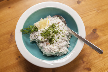 home made salmon trout mousse