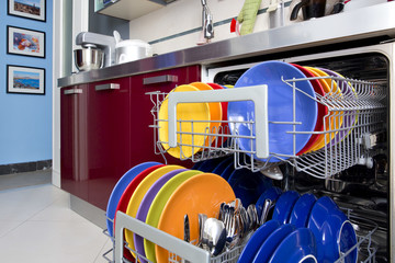 Open dishwasher