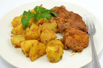 karkówka pieczona z ziemniakami