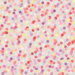 Romantic seamless background with multicolored confetti