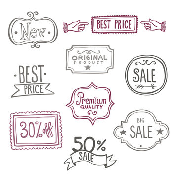 Sales Labels - Doodles
