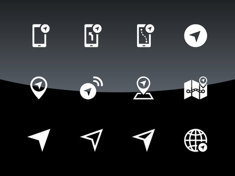 Navigator icons on black background.