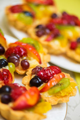 Tasty sweets in the plate