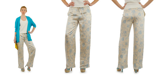 Trousers on the model isolated