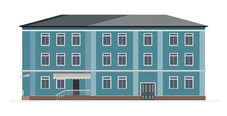 Fototapeta premium The facade of the building. Vector