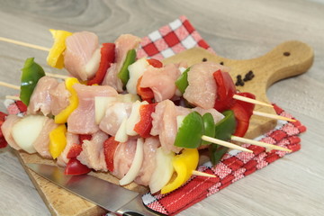 brochettes de volaille