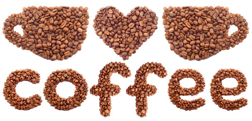 Concept from coffee grains.
