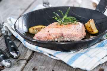 Fresh made Salmon Steak