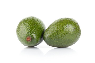 Avocado fruits isolated on white