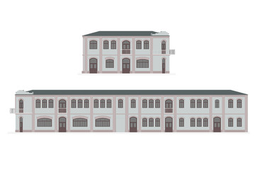 The facade of the building. Vector