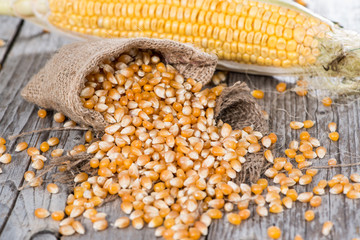 Dried Sweetcorn (macro shot)