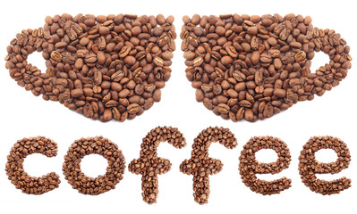 Concept from coffee grains.