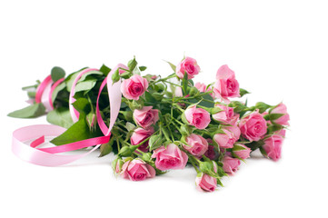 Bouquet of pink rose flowers