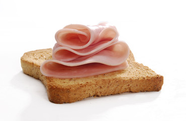 Pan con jamón.