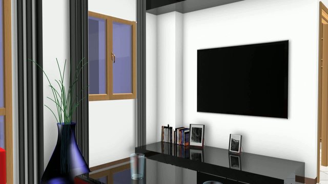 Rendering 3d progetto, interni, Appartamento, sala, bagno