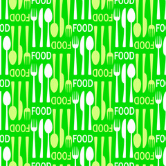Food background with cutlery