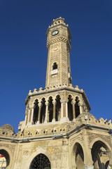 Historical Clock Tower of Izmir, Turkey.