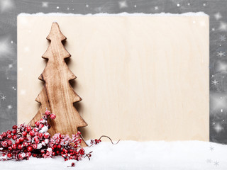 Voucher for christmas with Christmas tree