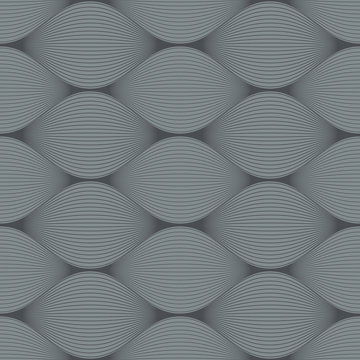 Seamless grey bulge illusion vector pattern. © More Images