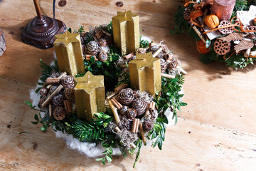 Beautiful homemade advent wreath