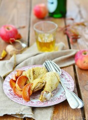 braised chicken, with apples