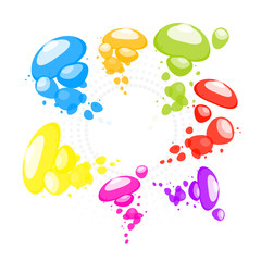 colorful abstract vector bubbles background