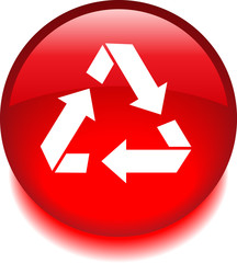 Красный векторный значок с переработкой