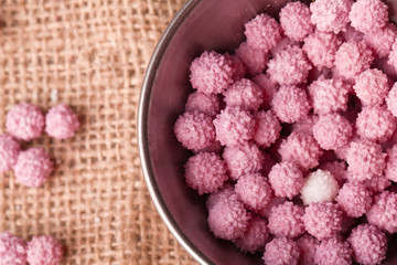 pink sweet sugar candy pearls