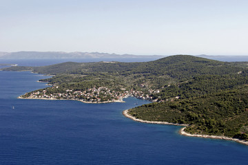 Village Sromorska on island Solta in Croatia