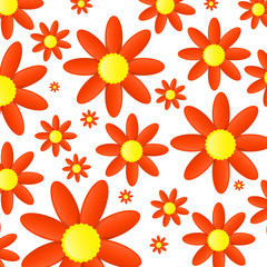 Fototapeta na wymiar abstract orange flowers background