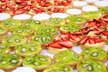 Dessert with fresh fruit.