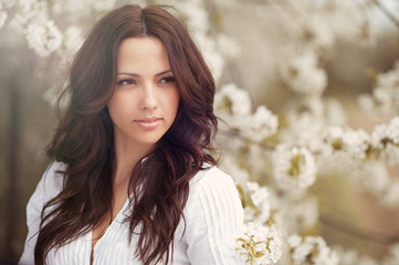 Beautiful girl face portrait close up