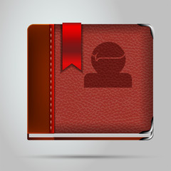 Vector illustration of detailed address book icon