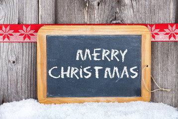 Christmas Greetings old Slate Chalkboard