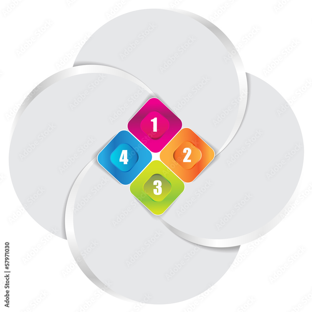 Poster Abstract vector background with four steps option