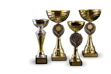 Trophy cup - isolated on white