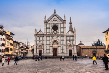 Fototapeta premium The Basilica di Santa Croce famous Franciscan church on Florence