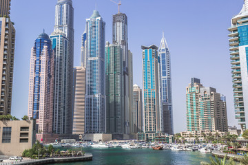 Obraz na płótnie Canvas Miasta Dubai Marina, Zjednoczone Emiraty Arabskie