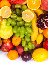 Fototapeta na wymiar Huge group of fresh fruits